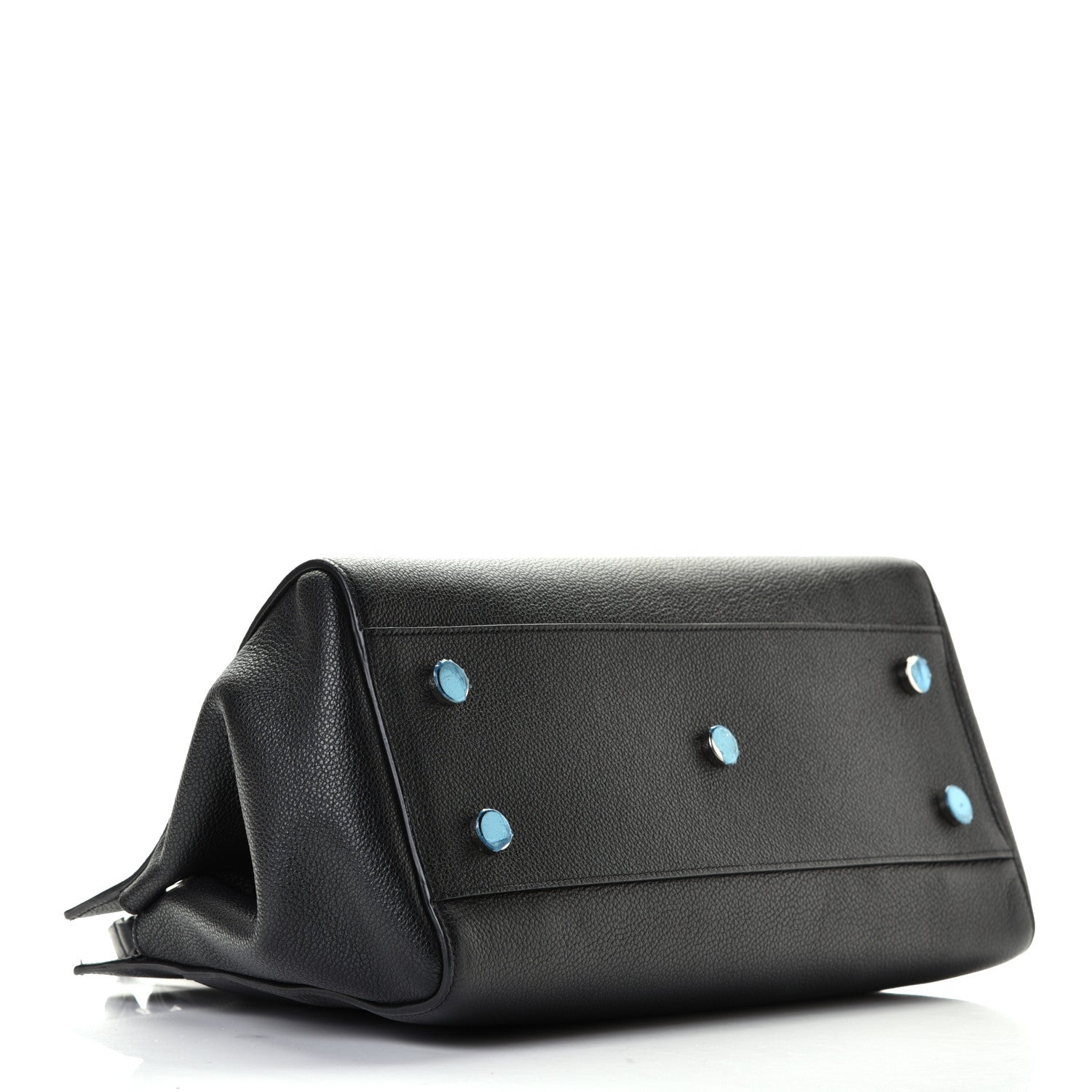 Saint Laurent Grained Calfskin Small Cabas Rive Gauche Black 3 of 5