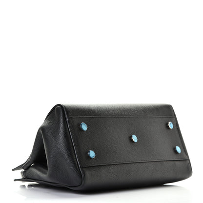 Saint Laurent Grained Calfskin Small Cabas Rive Gauche Black 3 of 5