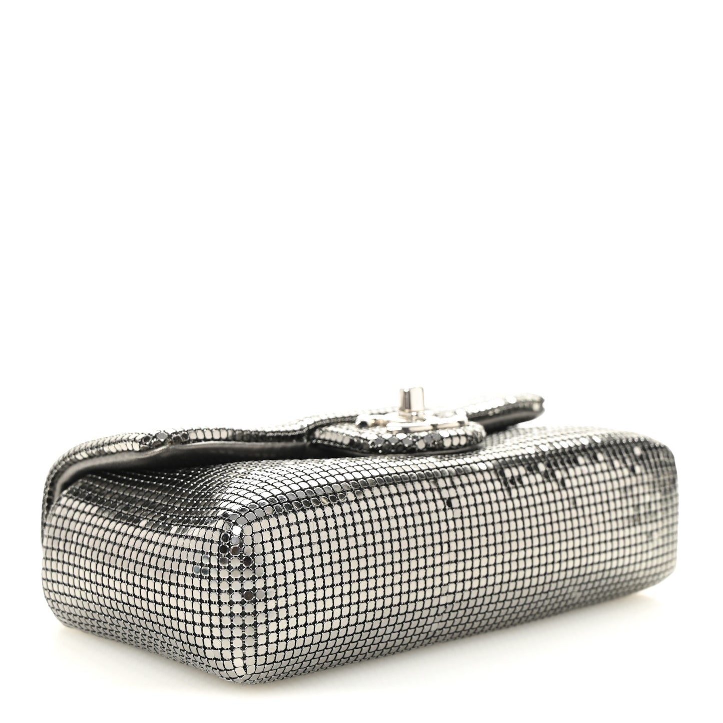 Faded Metallic Mesh Extra Mini Flap Silver
