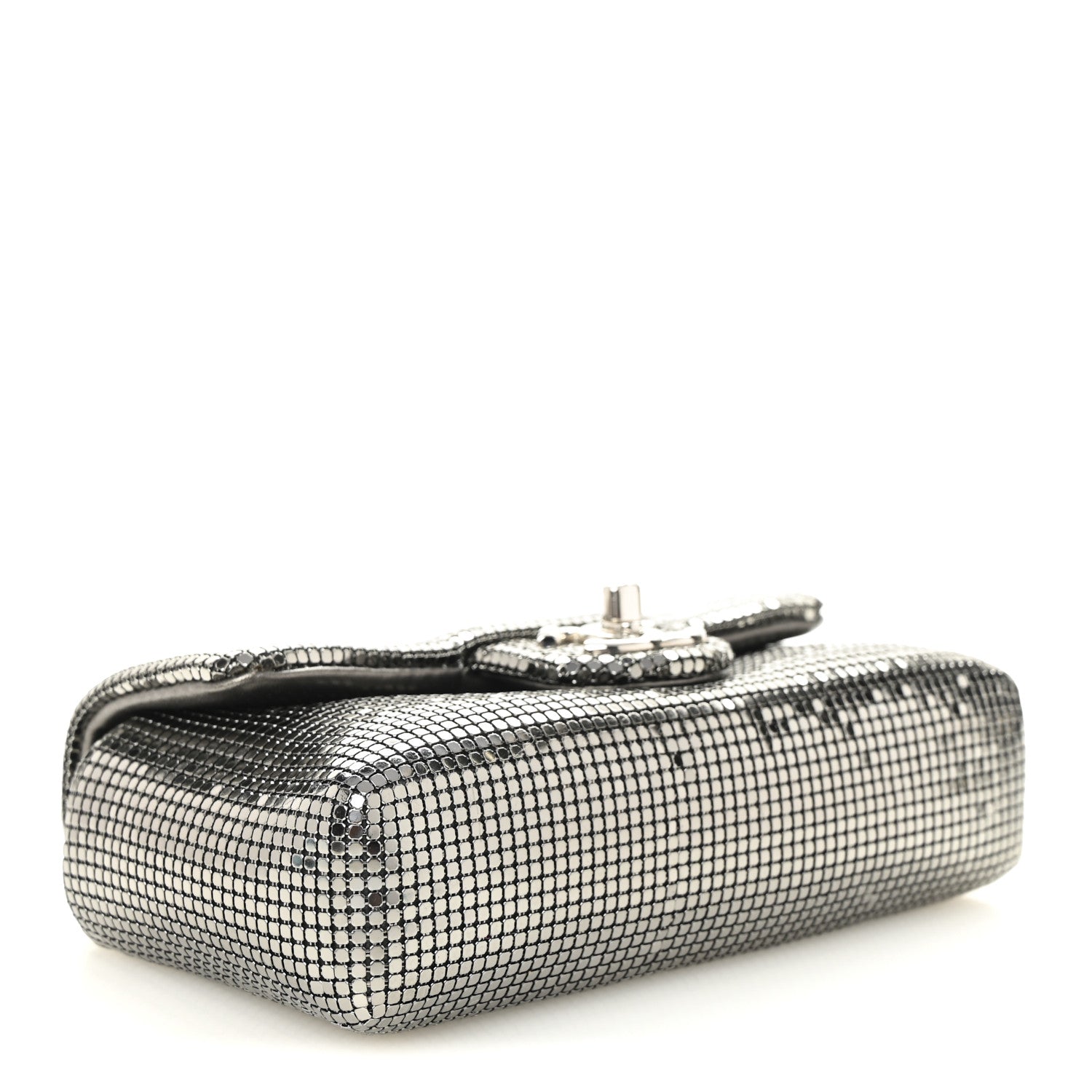 Chanel Faded Metallic Mesh Extra Mini Flap Silver 4 of 10