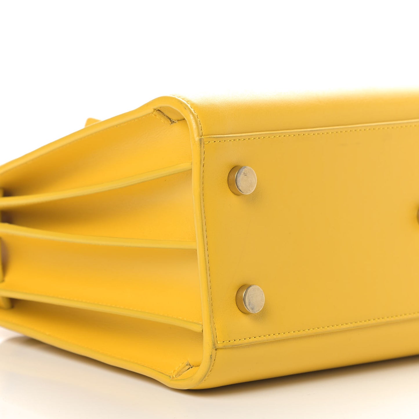Grained Calfskin Baby Sac De Jour Yellow