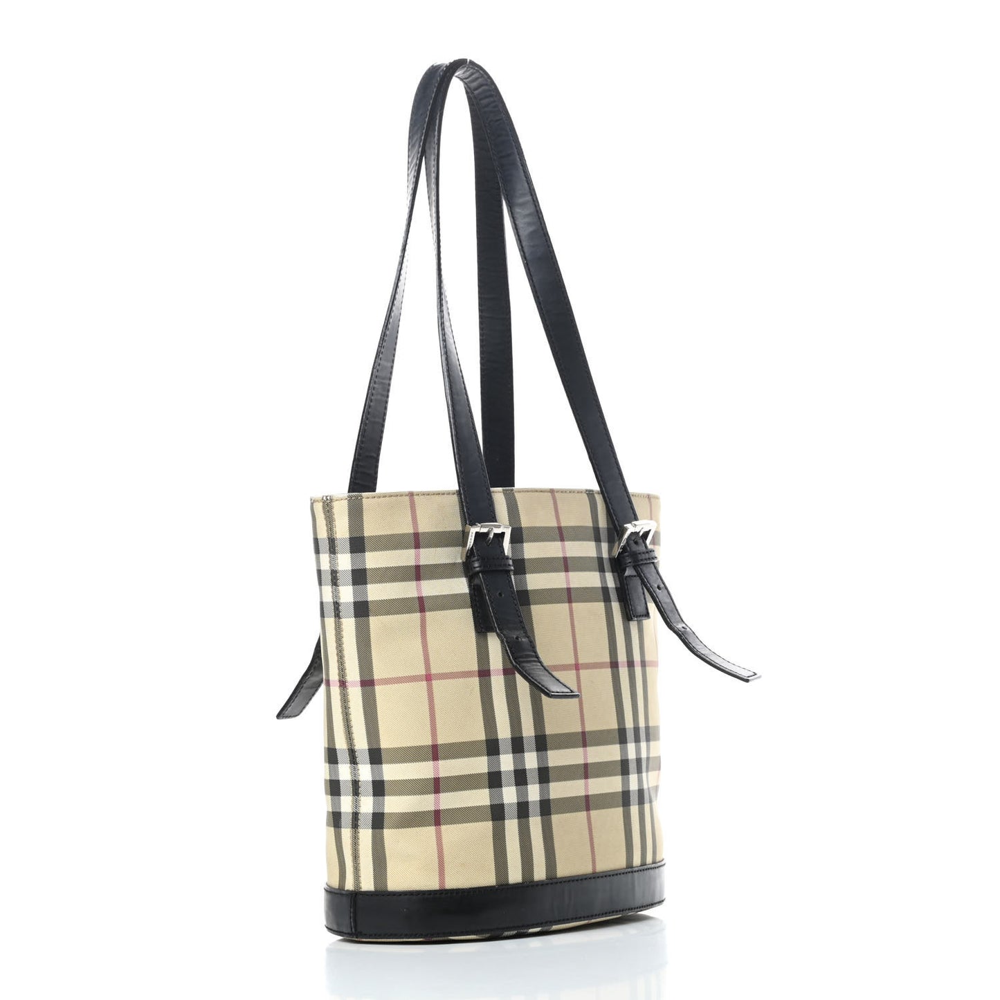 House Check Bucket Bag Black