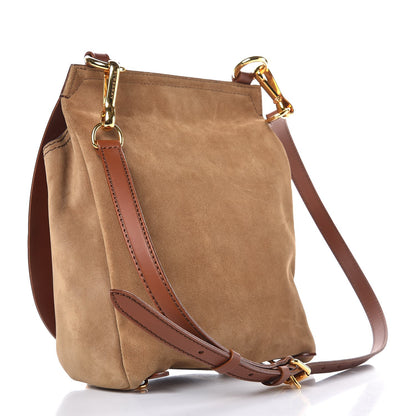 Burberry Calfskin Suede Bridle Saddle Bag Brown 3 of 10