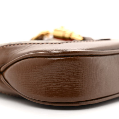 Gucci GG Supreme Monogram Azalea Calfskin Web Mini Jackie 1961 Hobo Beige Ebony Brown Sugar 9 of 11