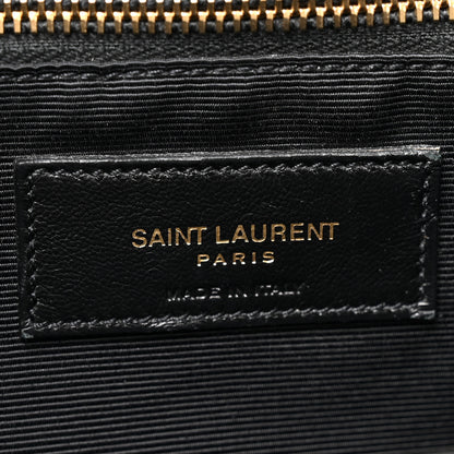 Saint Laurent Grain De Poudre Matelasse Chevron Monogram Shopping Bag Fog 7 of 18