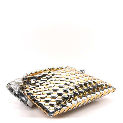 Bottega Veneta Metallic Lambskin Intrecciato Mini Hop Silver Gold 3 of 8
