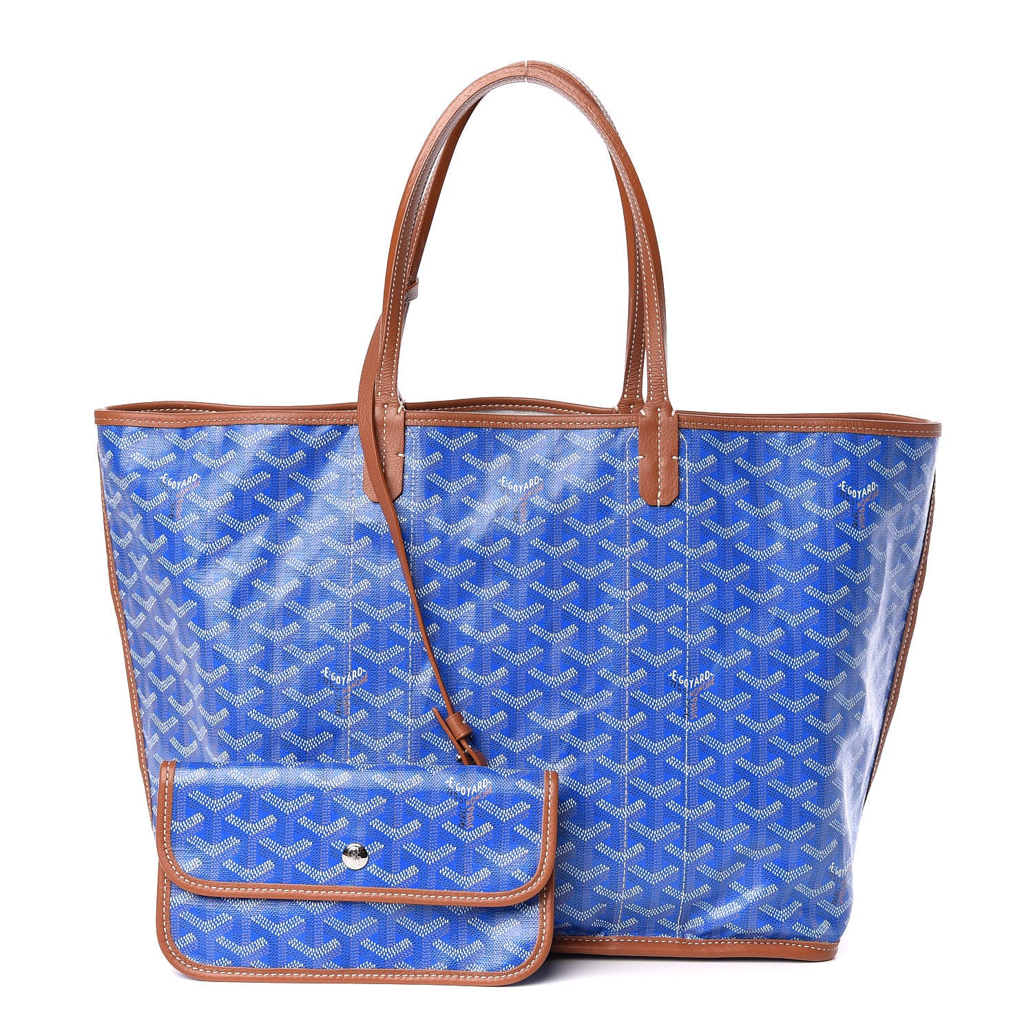 Goyard Goyardine Reversible Anjou PM Sky Blue Gold 1 of 17