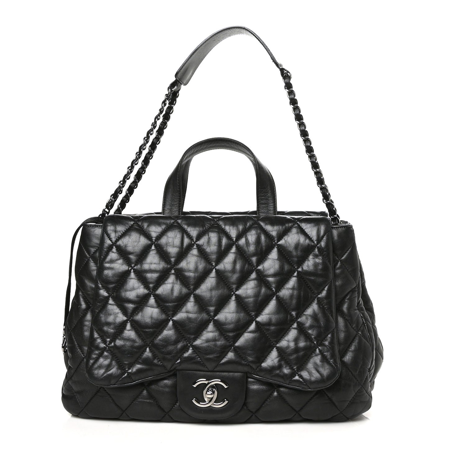 Lambskin Quilted Chanel 3 Maxi Tote Black