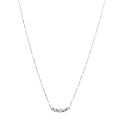 Tiffany Platinum Diamond Jazz Graduated Pendant Necklace 1 of 8