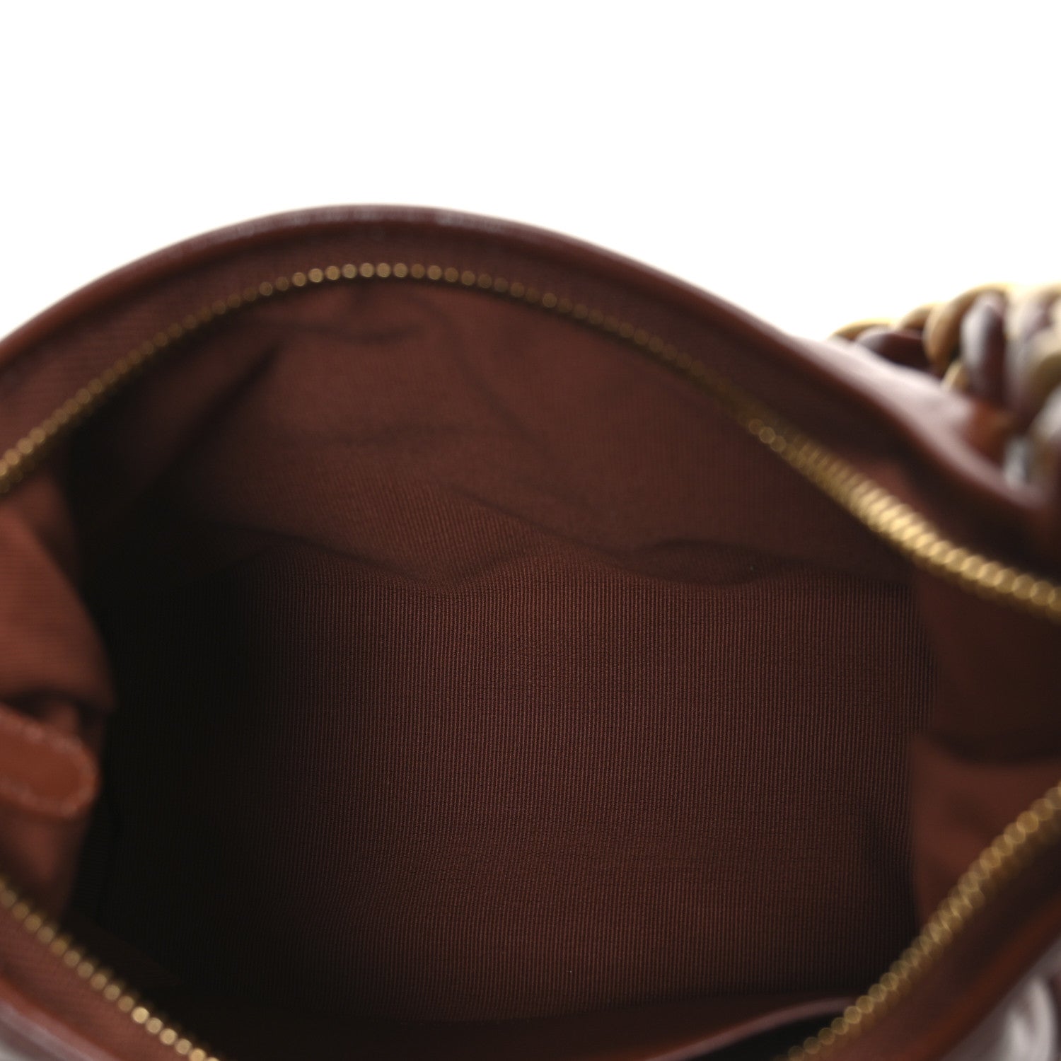 Chanel Shiny Crumpled Lambskin Quilted Small CC Funky Town Hobo Brown 5 of 12