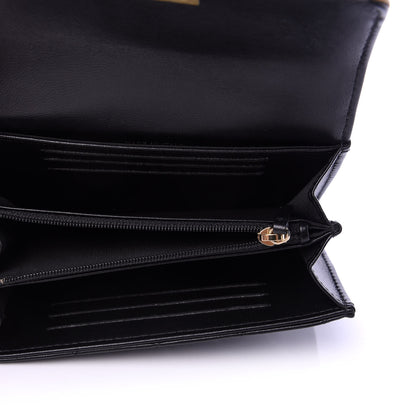 Chanel Lambskin Quilted Medium CC Chic Flap Wallet Black Gold 5 of 11