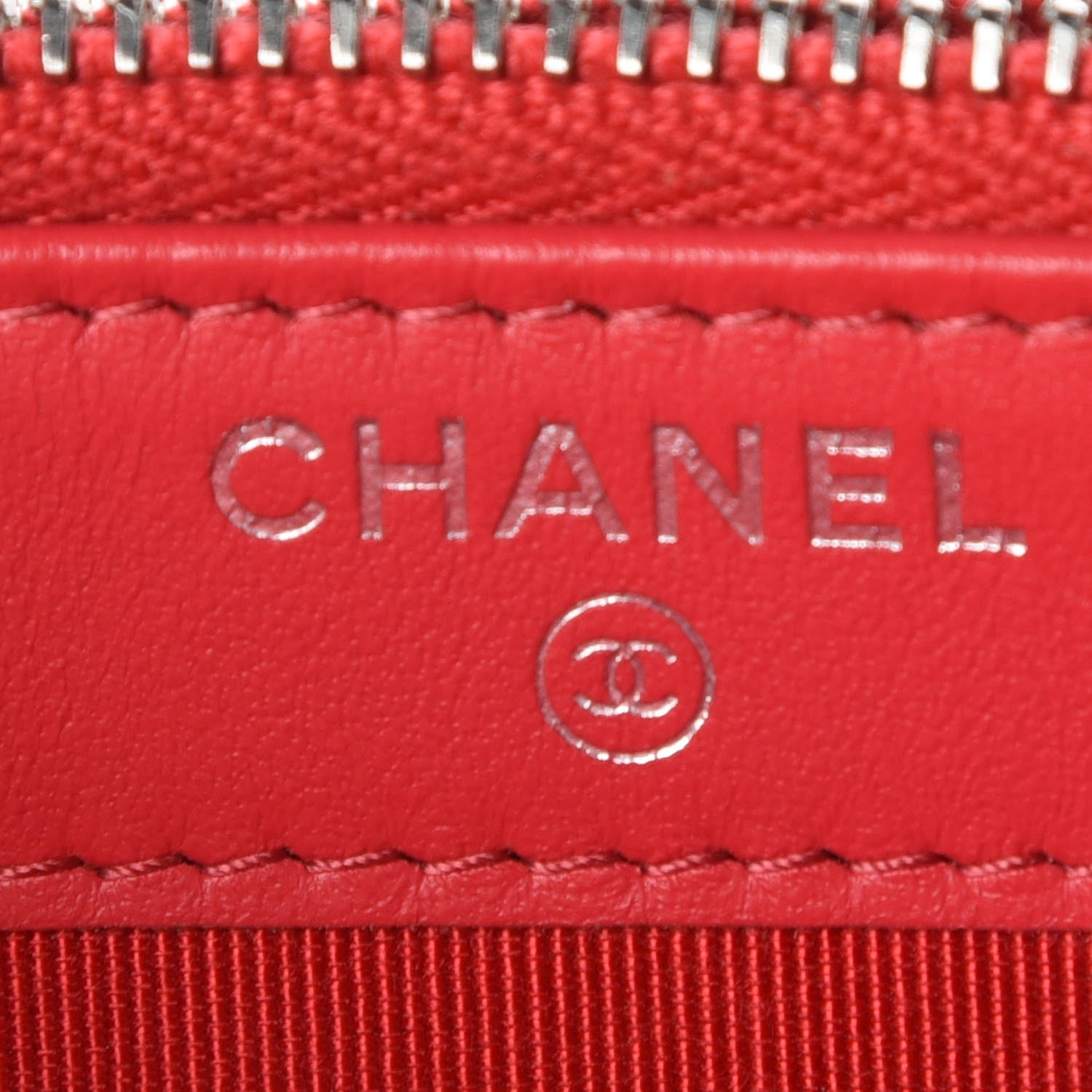 Chanel Caviar Chevron Quilted Small Clutch With Chain Light Red 10 of 12