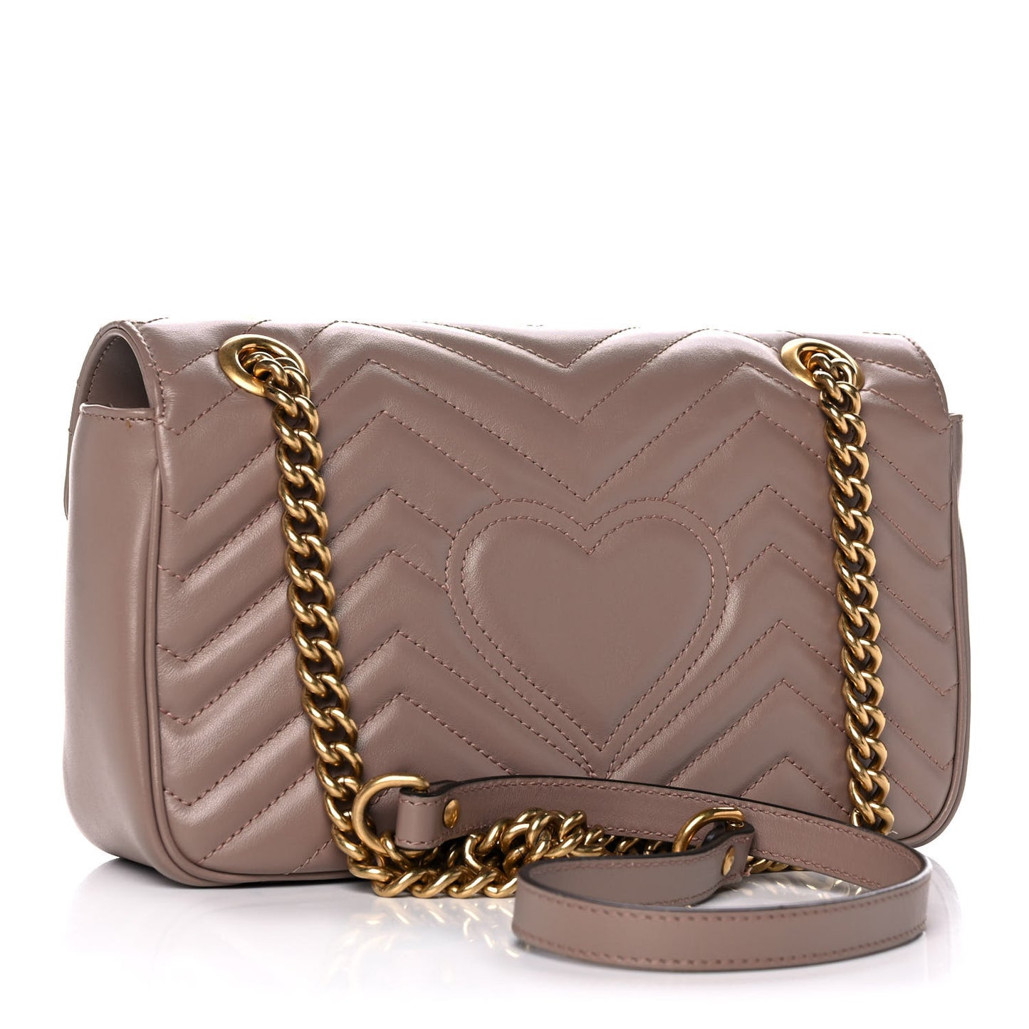 Calfskin Matelasse Small GG Marmont Shoulder Bag Porcelain Rose