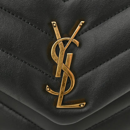 Saint Laurent Calfskin Y Quilted Monogram Small Loulou Chain Satchel Black 12 of 12