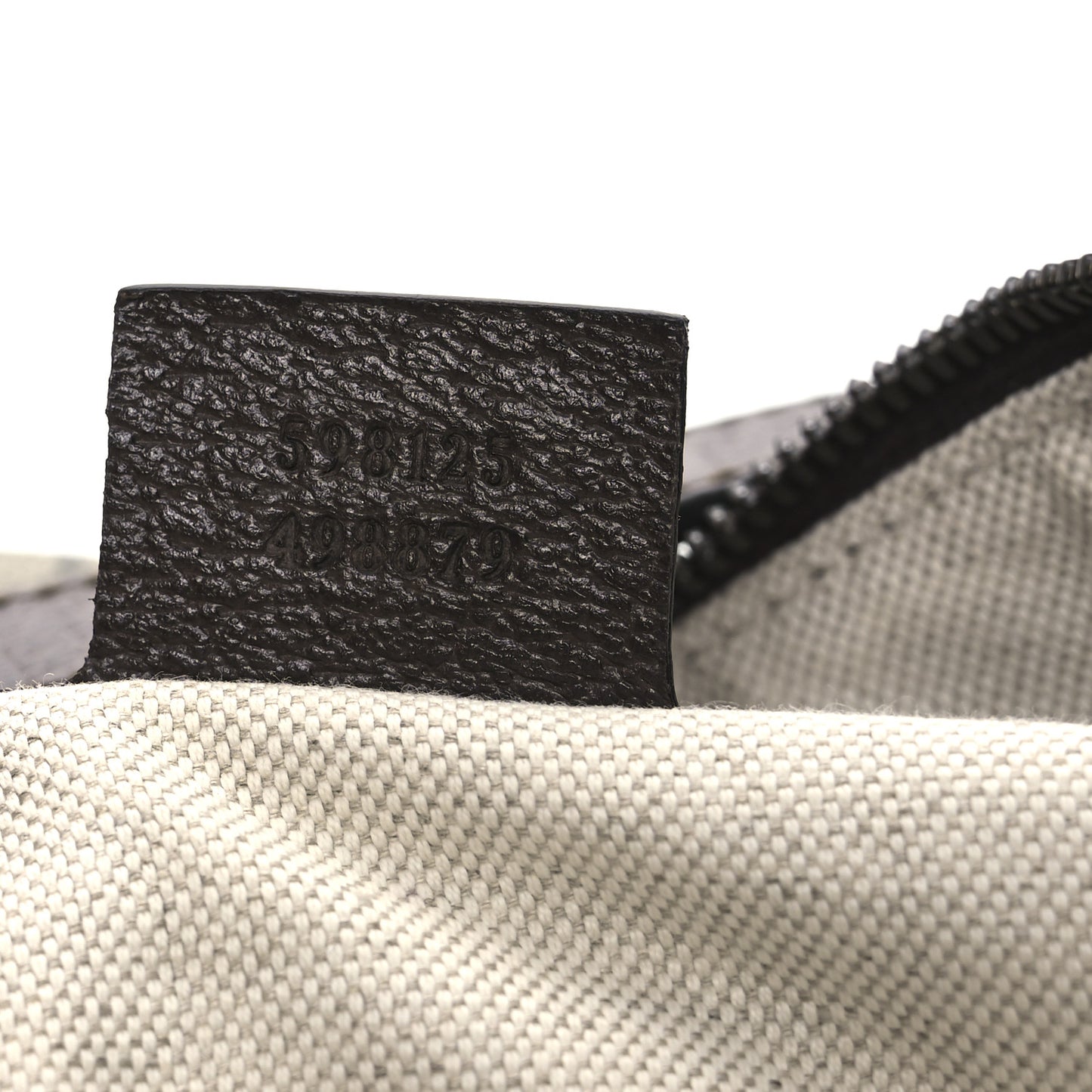 GG Supreme Monogram Textured Dollar Calfskin Web Small Ophidia Half Moon Hobo Beige Ebony New Acero