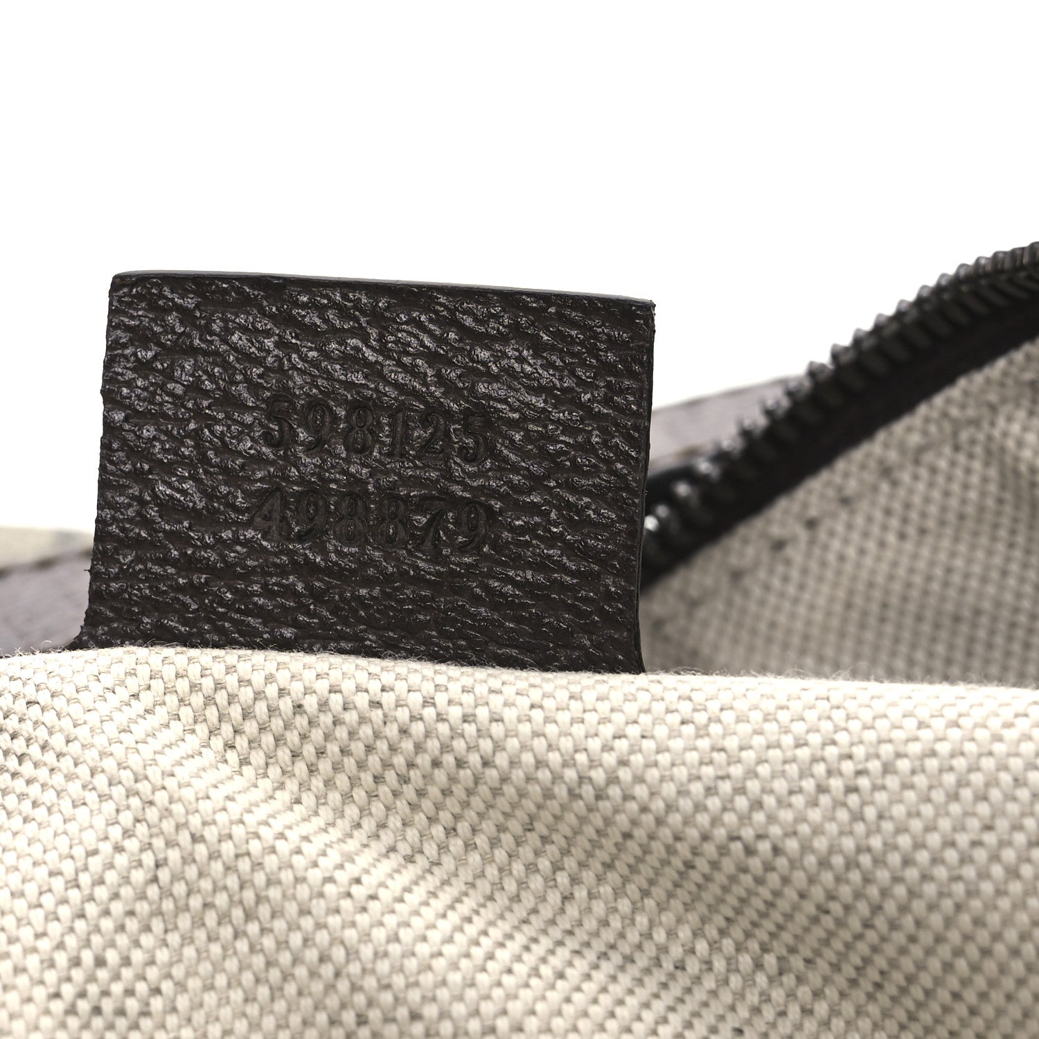 Gucci GG Supreme Monogram Textured Dollar Calfskin Web Small Ophidia Half Moon Hobo Beige Ebony New Acero 7 of 10