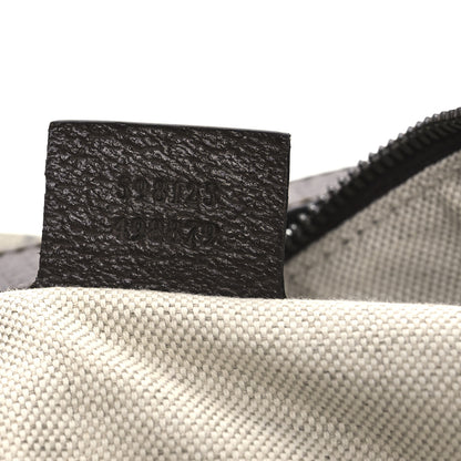 Gucci GG Supreme Monogram Textured Dollar Calfskin Web Small Ophidia Half Moon Hobo Beige Ebony New Acero 7 of 10