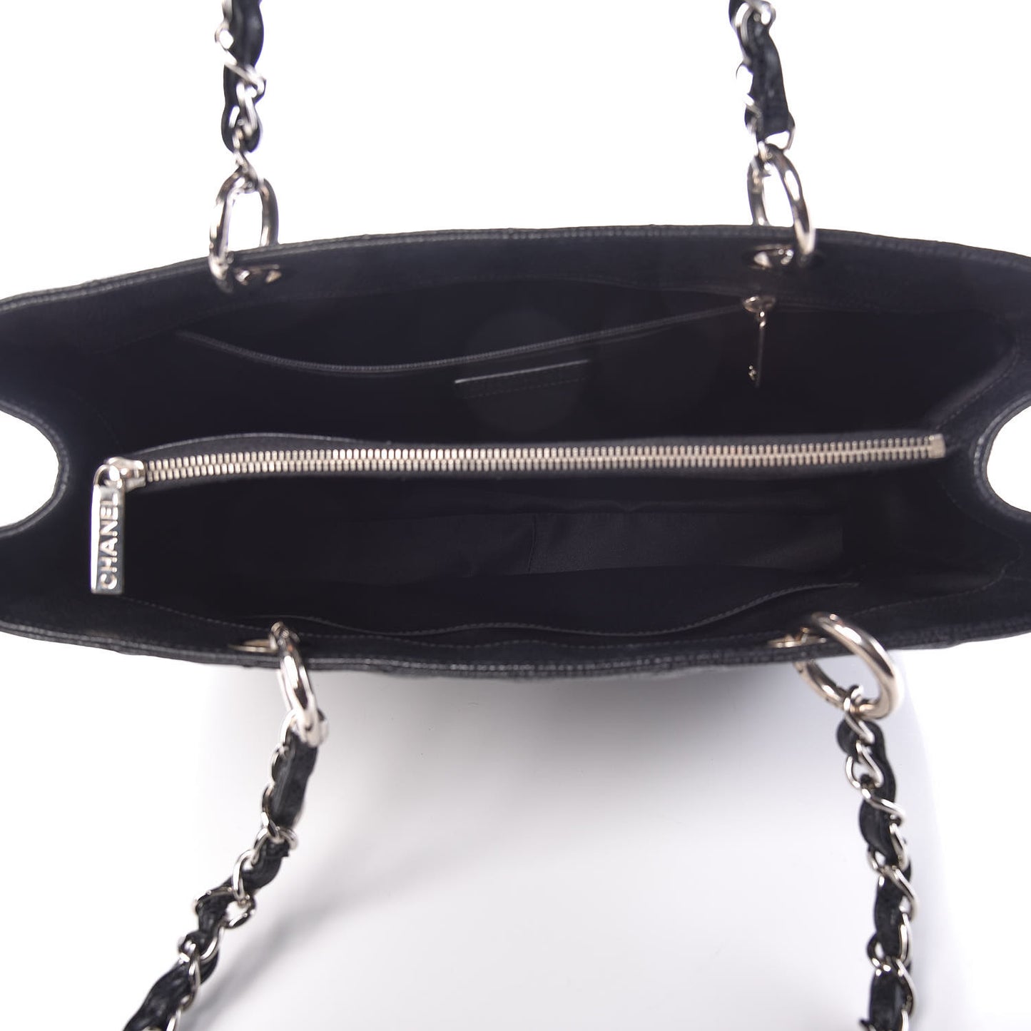 Caviar Quilted Grand Shopping Tote GST Black