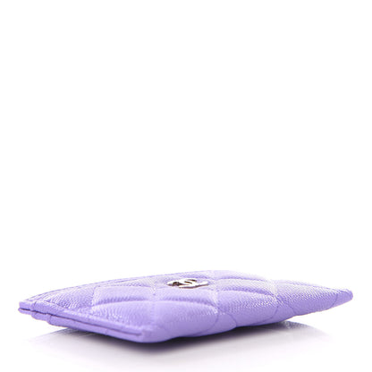 Chanel Caviar Quilted Card Holder Purple 3 of 8