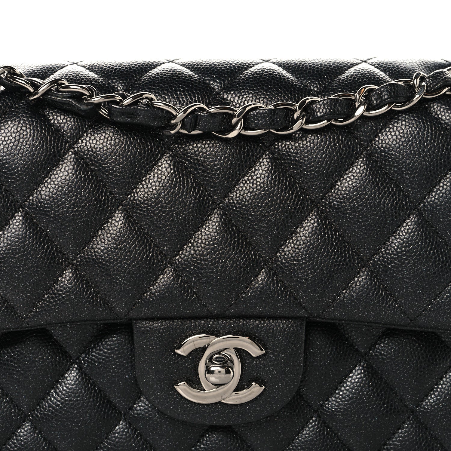 Chanel Iridescent Caviar Quilted Small Double Flap Black 8 of 10