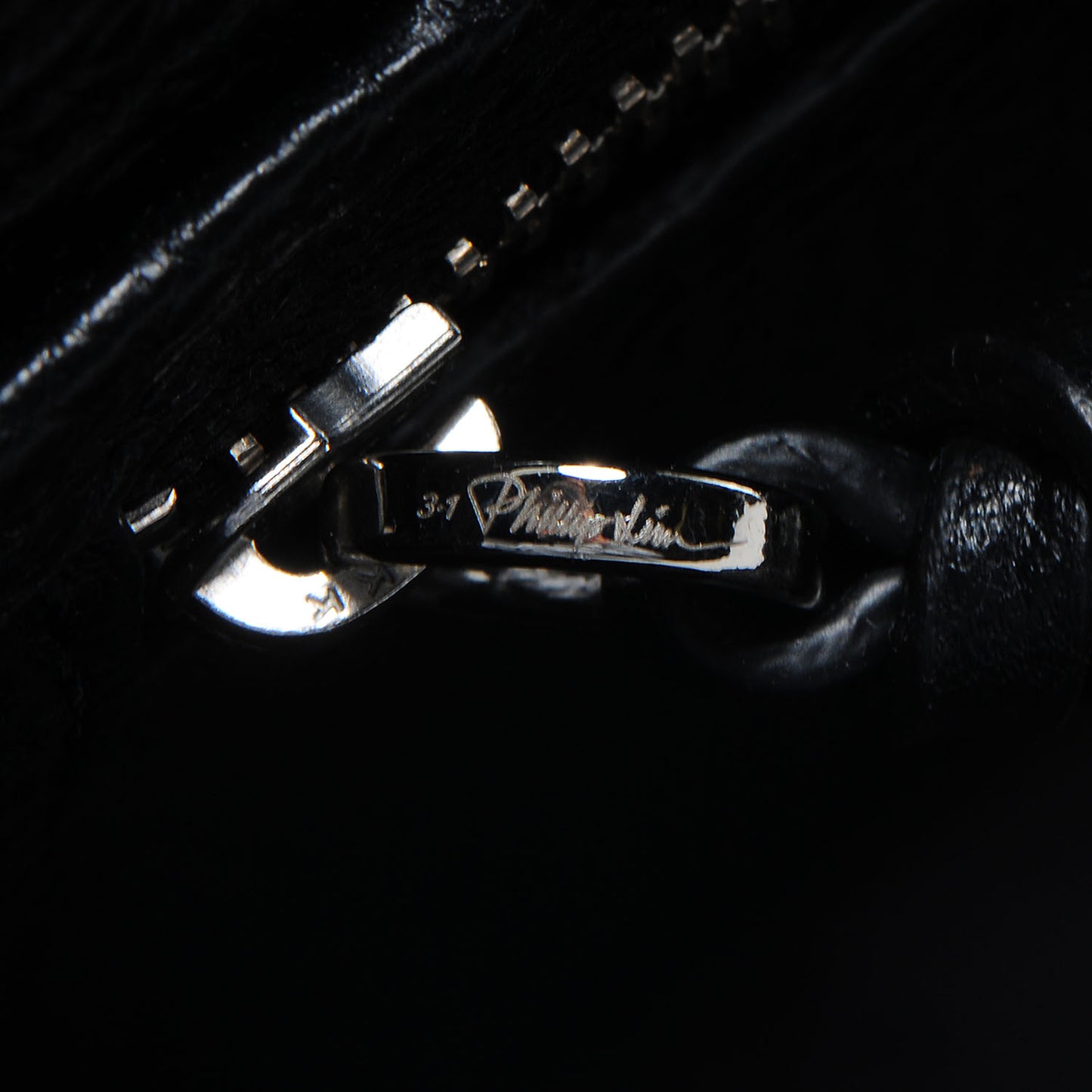 3.1 Calfskin Fur Mini Studded Satchel Black