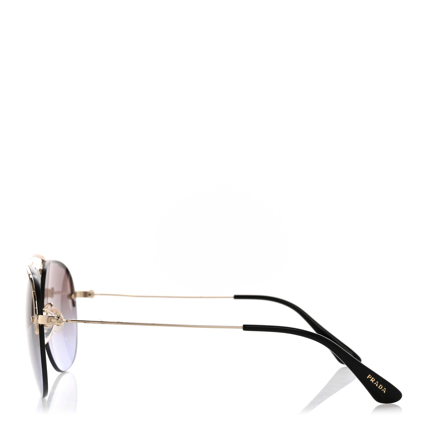 Prada Metal Round Sunglasses SPR 58O Black 3 of 8