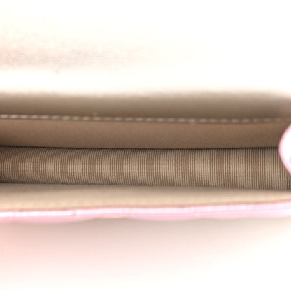 Chanel Gradient Metallic Lambskin Quilted Flap Chain Belt Bag Gold Pink 5 of 13