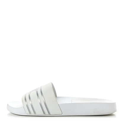 Chanel Rubber CC Flat Slide Sandals 40 White 1 of 12