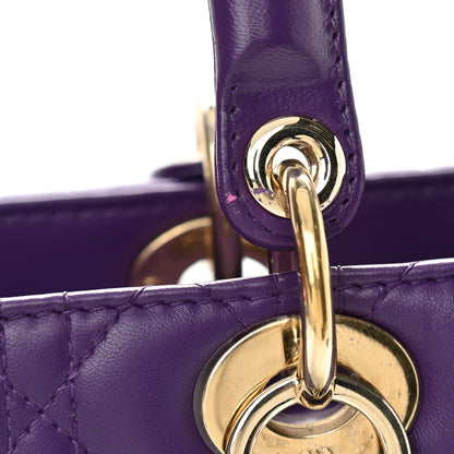 Christian Dior Lambskin Cannage Large Lady Dior Purple 11 of 14