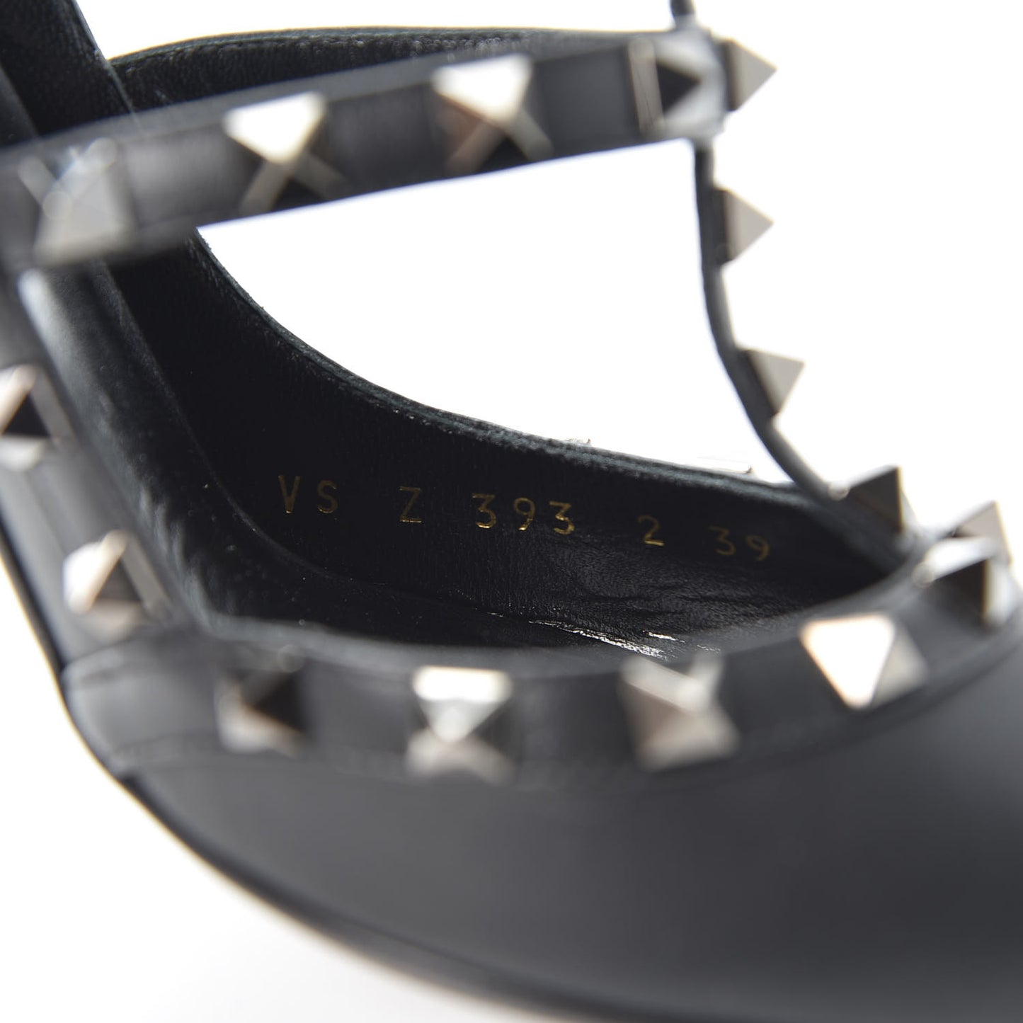 Nappa Rockstud Ankle Strap Pumps 39 Black