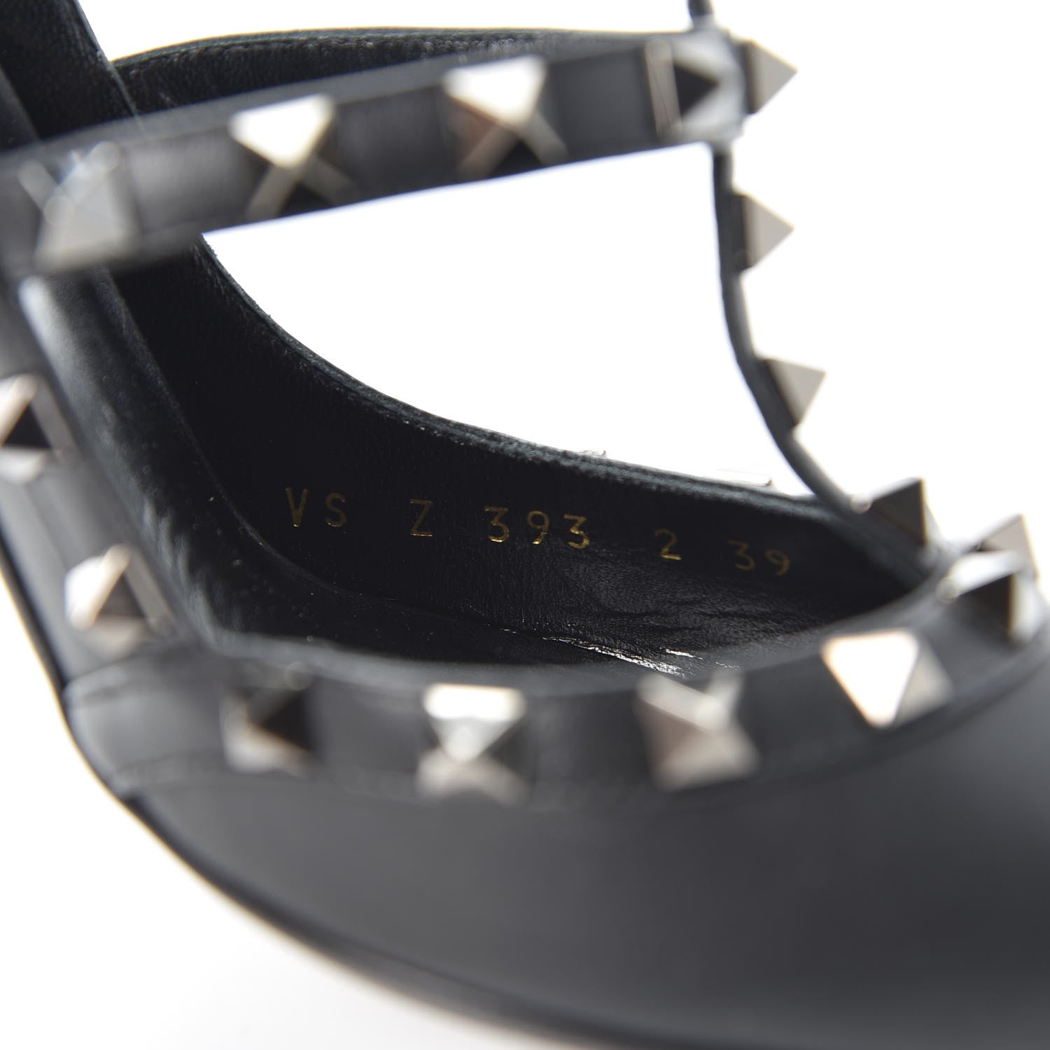 Valentino Garavani Nappa Rockstud Ankle Strap Pumps 39 Black 9 of 9
