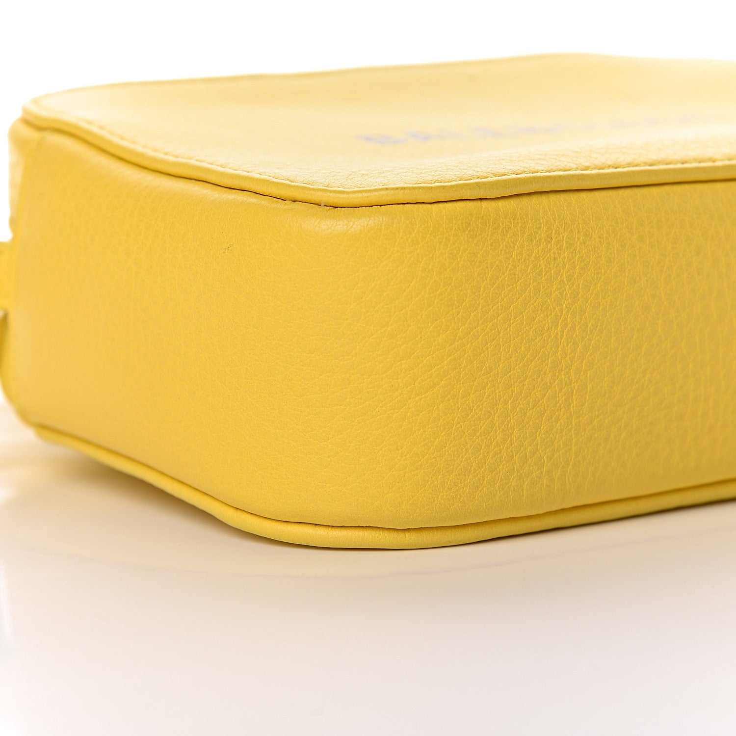 Balenciaga Smooth Calfskin Logo XS Everyday Camera Bag Jaune Soleil Black 10 of 12