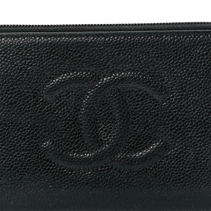 Chanel Caviar Large Timeless CC Zip Around Wallet Black 9 of 12