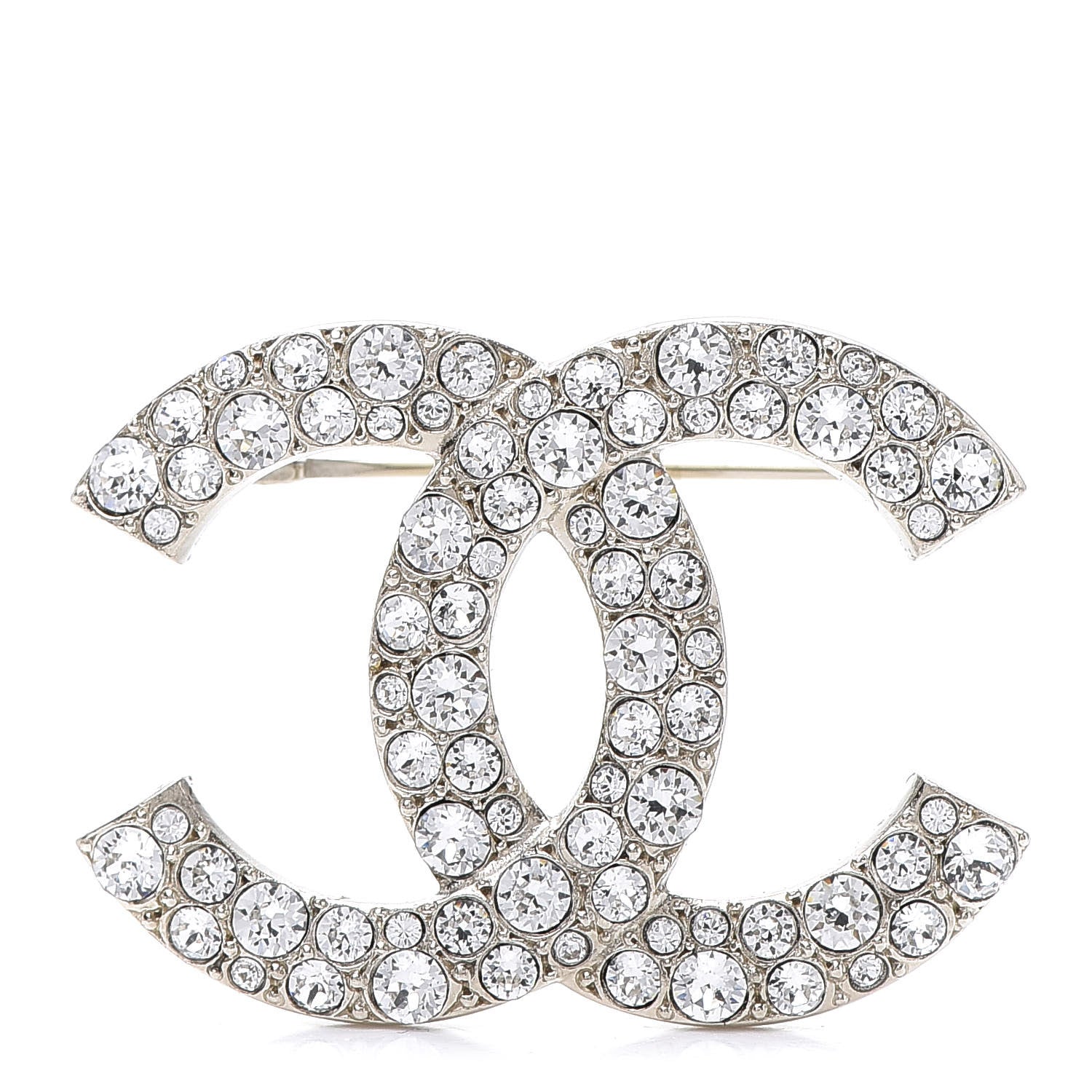 Chanel Crystal Palais Garnier CC Brooch Gold 1 of 5