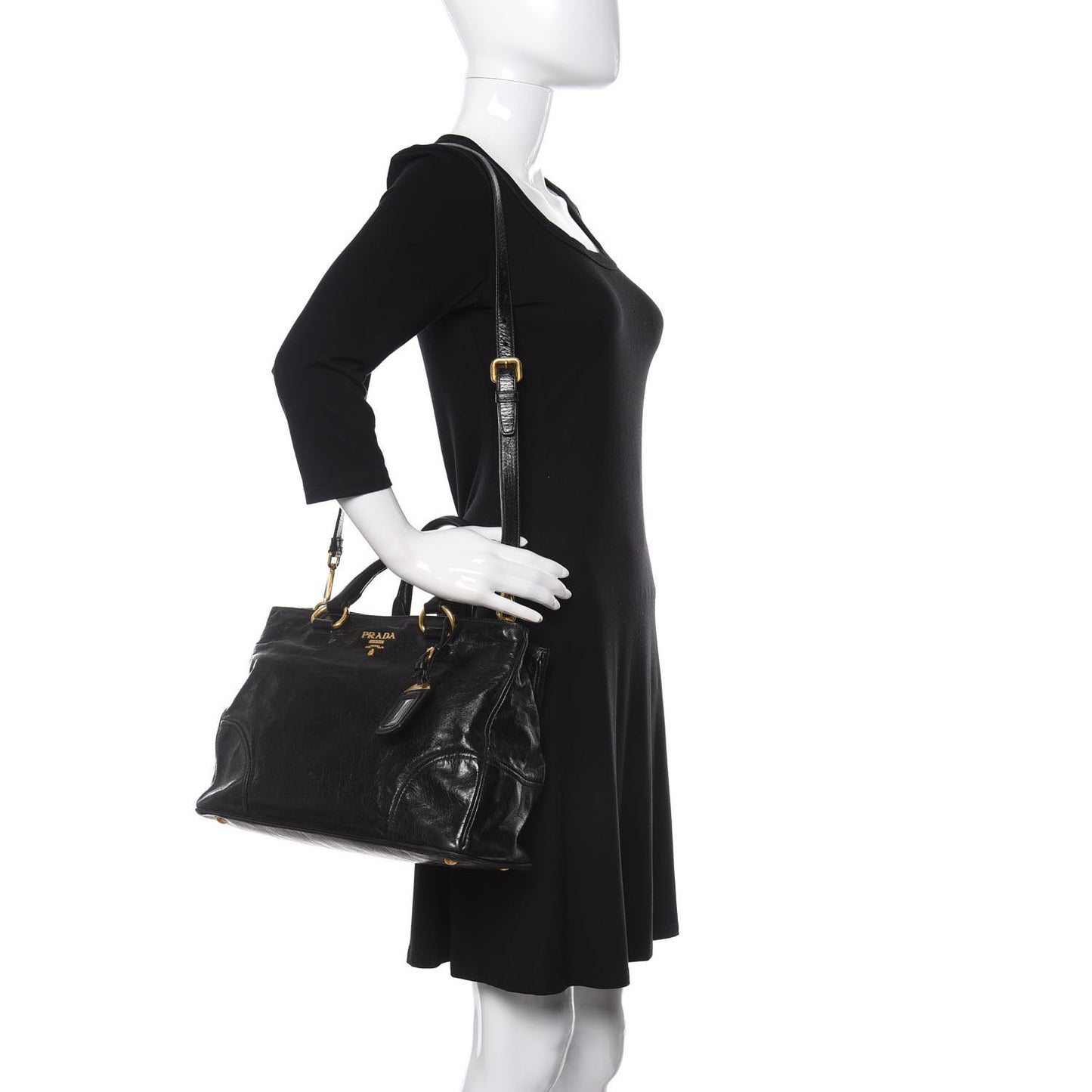 Glace Calfskin Tote Black