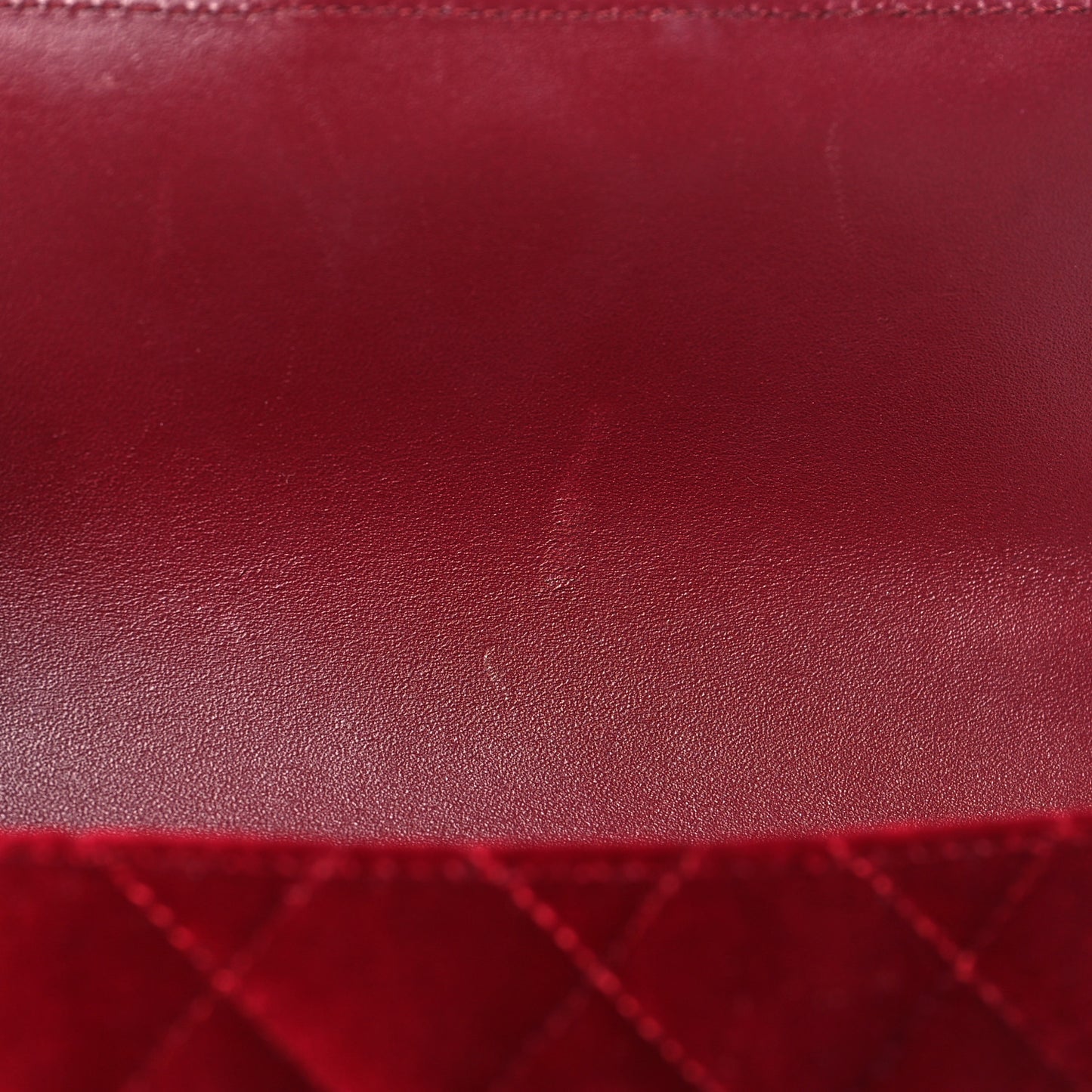 Velvet Enamel Mini Flap Red