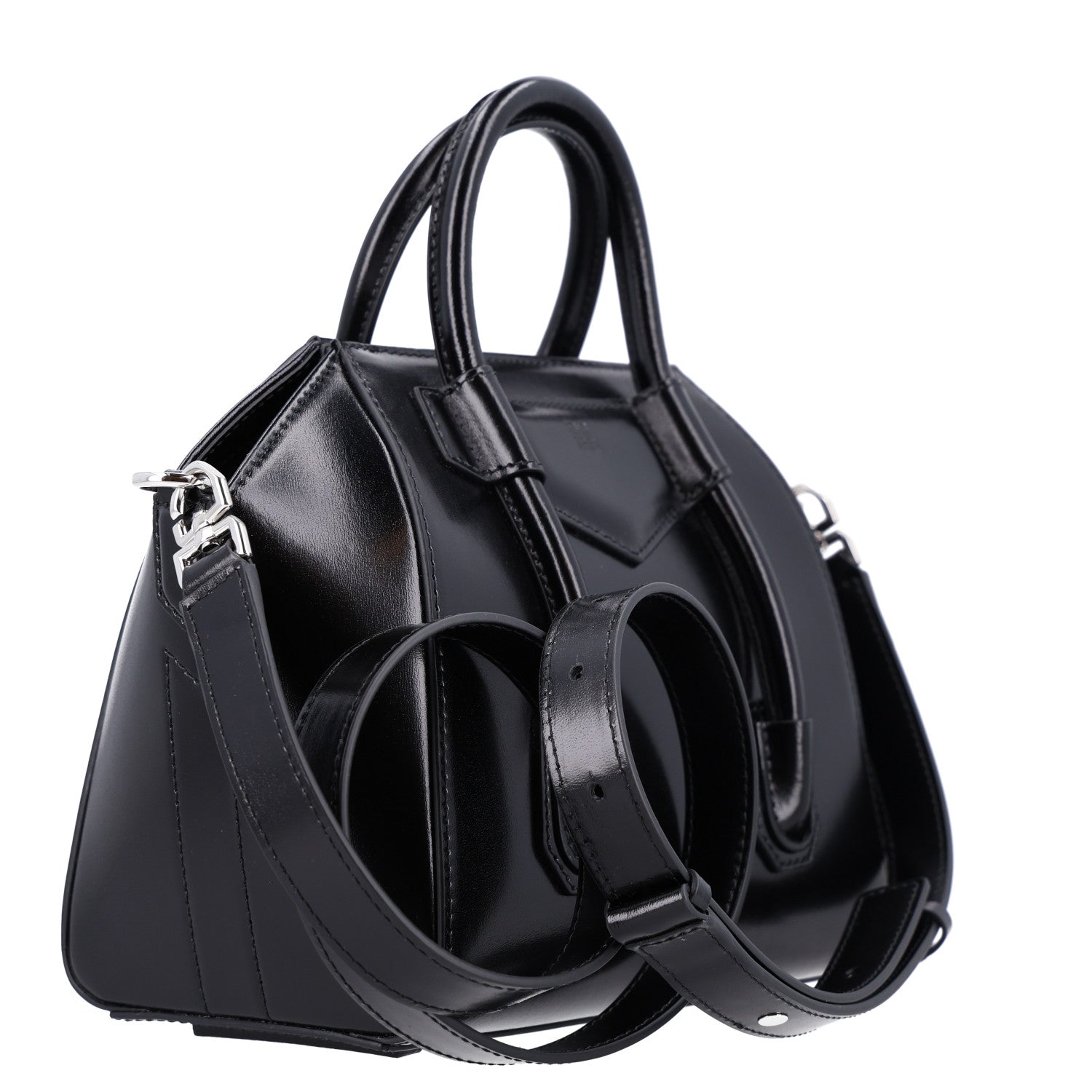 Givenchy Box Calfskin Mini Lock Antigona Shoulder Bag Black 3 of 10