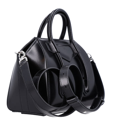 Givenchy Box Calfskin Mini Lock Antigona Shoulder Bag Black 3 of 10