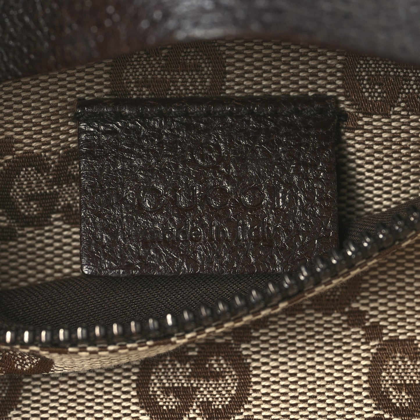 GG Monogram Double Pocket Belt Bag Dark Brown