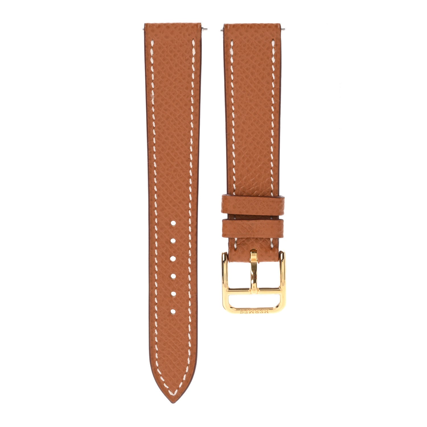 Hermes Epsom Heure H Hour Watch Strap Gold 1 of 5