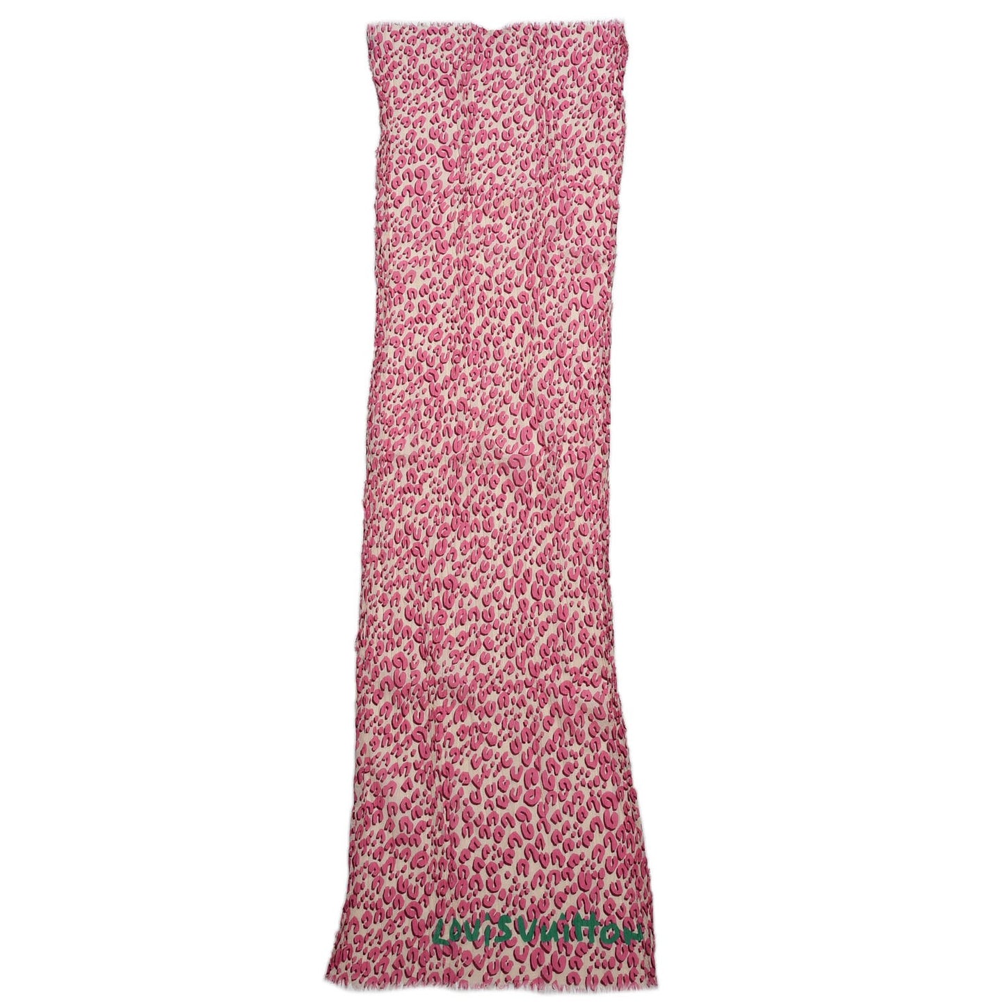 Cotton Leopard Stole Corail