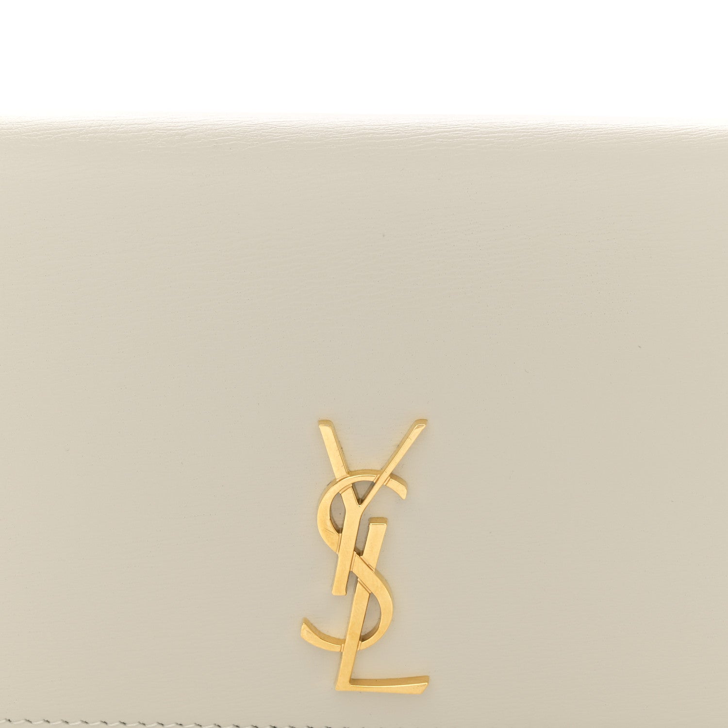 Saint Laurent Grained Calfskin Monogram Phone Holder Crossbody Crema Soft 7 of 10