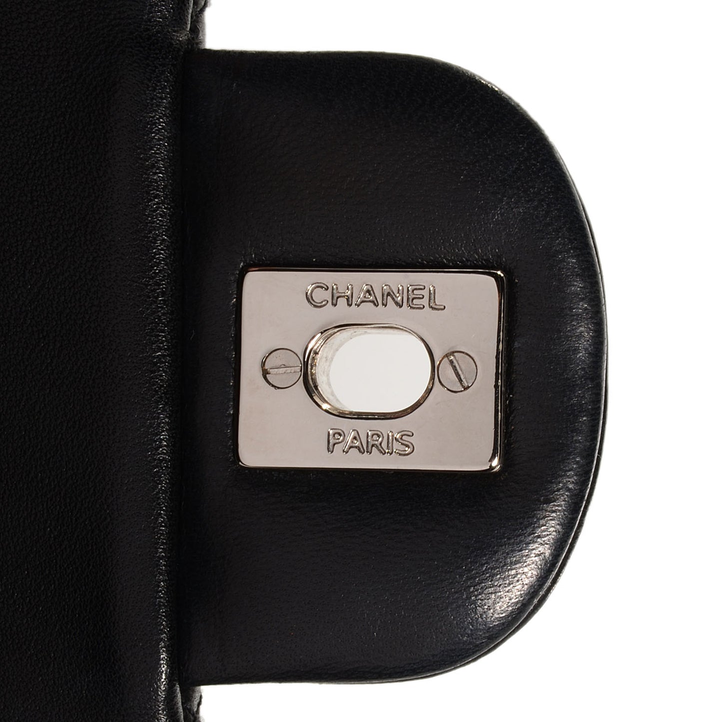 Lambskin Quilted Mini Square Flap Black