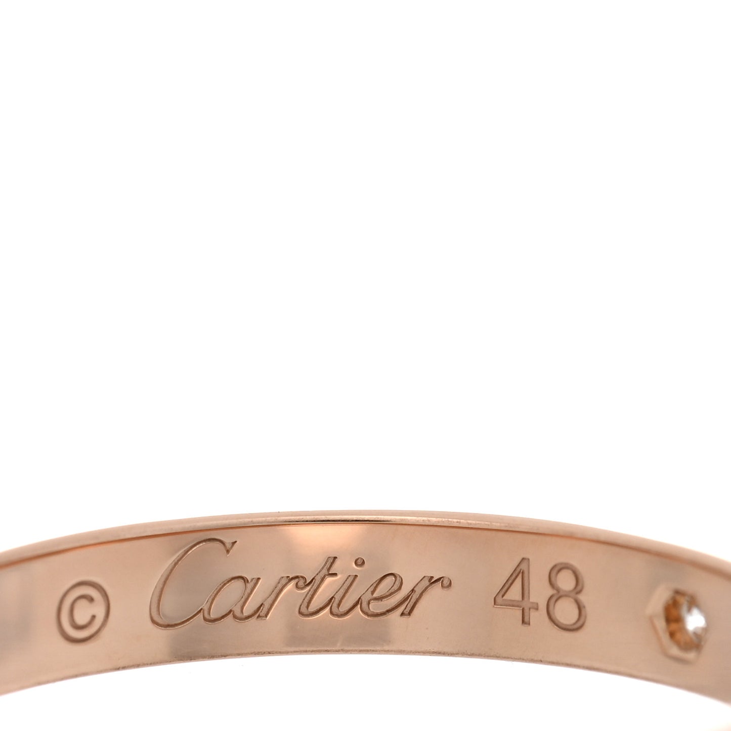 18K Pink Gold Diamond 2.6mm 1895 Wedding Band Ring 48 4.5