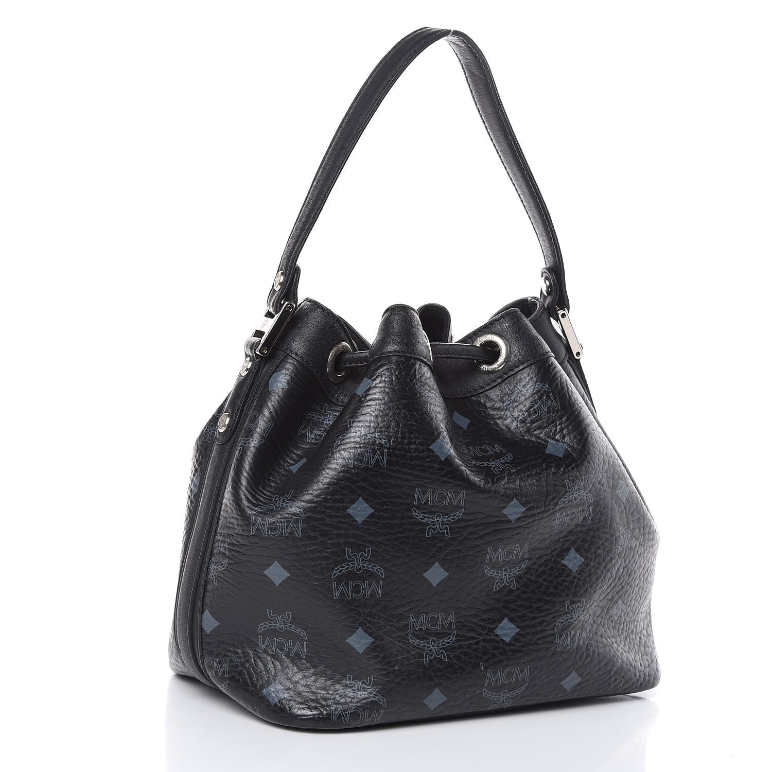 MCM Visetos Essential Drawstring Bucket Bag Black 3 of 12