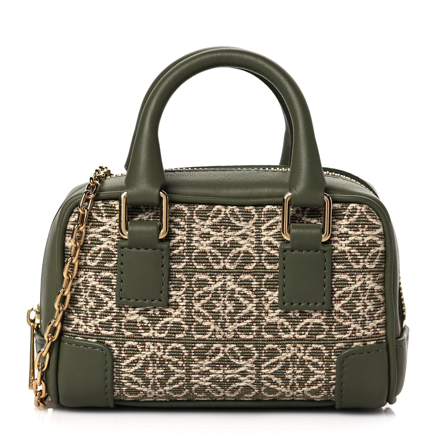 Loewe Jacquard Anagram Calfskin Amazona Nano Avocado Green 1 of 9
