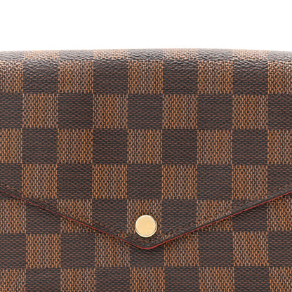 Louis Vuitton Damier Ebene Pochette Felicie Chain Wallet 7 of 11