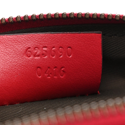 Gucci Calfskin Matelasse Large GG Marmont Pouch Cosmetic Case Hibiscus Red 7 of 8