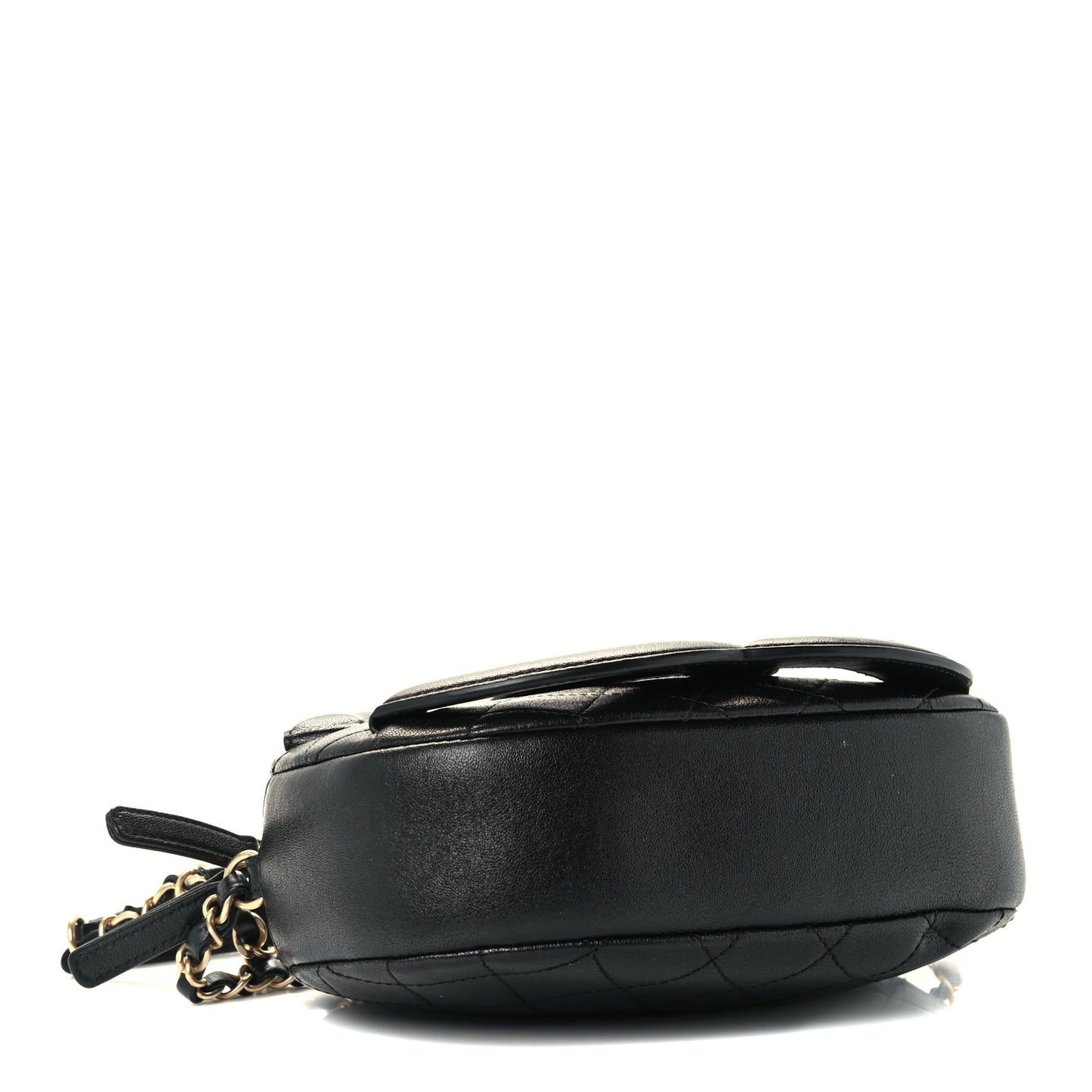 Lambskin Quilted Coco Midnight Camera Case Black