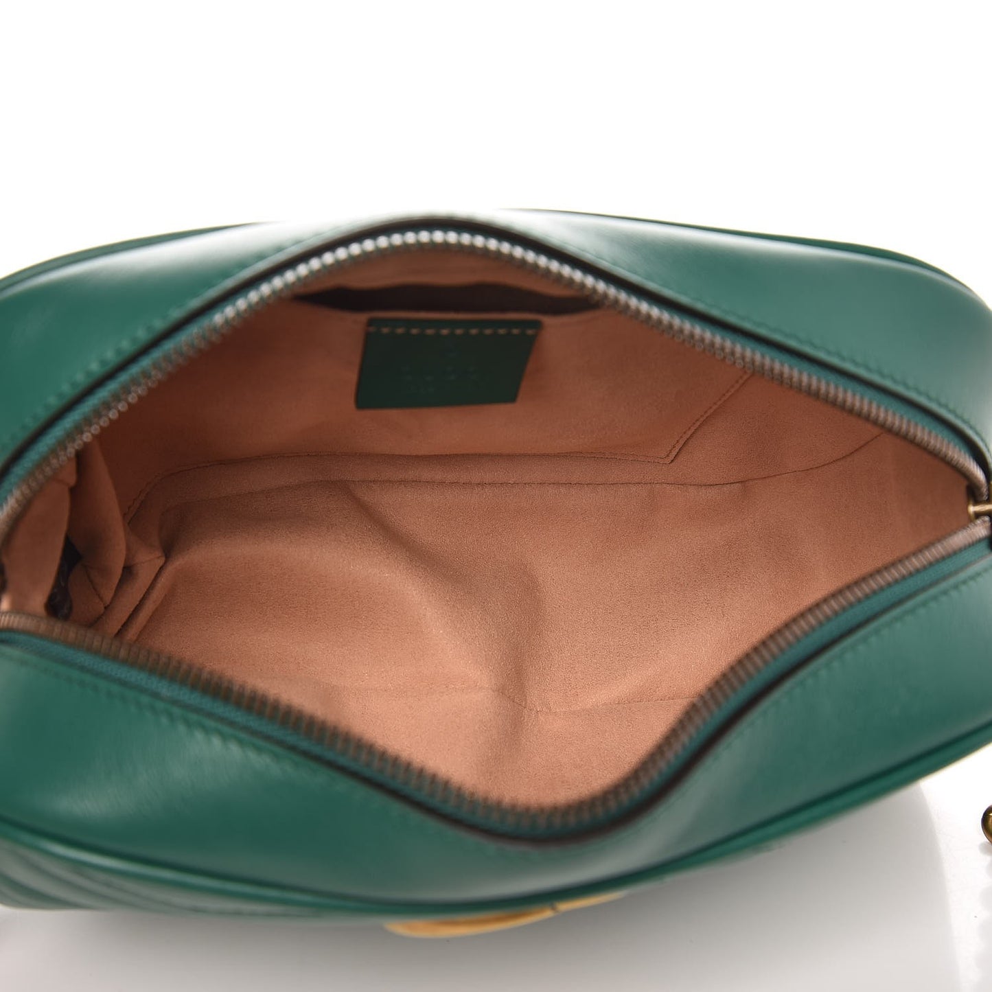 Calfskin Matelasse Small GG Marmont Chain Shoulder Bag Emerald Green